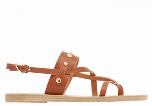 Ancient Greek Sandals Alethea Bee Women Back-Strap Sandals Dark Brown | WWV444AJ