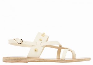 Ancient Greek Sandals Alethea Bee Women Back-Strap Sandals White | AZC4519NX