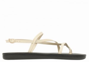 Ancient Greek Sandals Alethea Women Back-Strap Sandals White | EXD6915SN