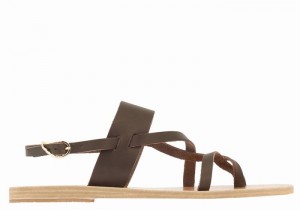 Ancient Greek Sandals Alethea Women Back-Strap Sandals Chocolate | AIR6822MT