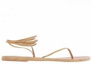 Ancient Greek Sandals Celia Women Gladiator Sandals Beige | LAE2580NU