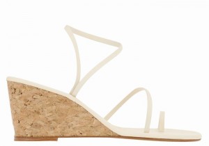 Ancient Greek Sandals Chora Mid Women Wedge Sandals White | CEV5597AV