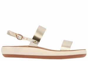 Ancient Greek Sandals Clio Comfort Women Casual Sandals Gold White | WGH9543BR