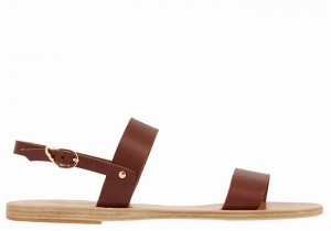 Ancient Greek Sandals Clio Women Back-Strap Sandals Coffee | VLH4866XK