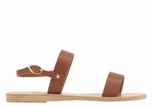 Ancient Greek Sandals Clio Women Back-Strap Sandals Dark Brown | HVV5717JB