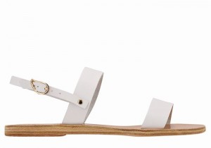 Ancient Greek Sandals Clio Women Back-Strap Sandals White | TJL973PV