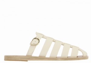 Ancient Greek Sandals Cosmia Women Fisherman Sandals White | JLM8788OZ