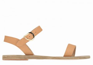 Ancient Greek Sandals Drama New Leather Women Casual Sandals Beige | RXX8347UW