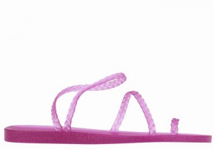 Ancient Greek Sandals Eleftheria Women Braided Sandals Purple | OMD3666RT