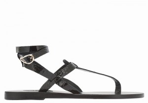 Ancient Greek Sandals Estia Women Ankle Strap Sandals Black | AOT3112FU