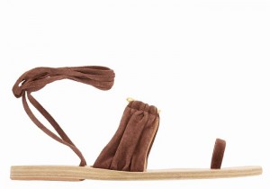 Ancient Greek Sandals Kerasia Women Gladiator Sandals Coffee | RNH347XB