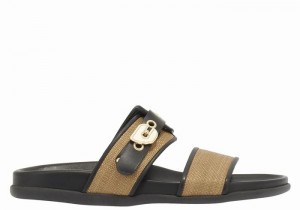 Ancient Greek Sandals Latria Women Slide Sandals Brown Black | BAX9117PX