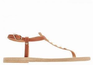 Ancient Greek Sandals Lito Bee Women Back-Strap Sandals Dark Brown | IME6069YX