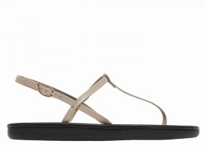 Ancient Greek Sandals Lito Flip Flop Women Back-Strap Sandals Grey Brown | DEZ9570OC