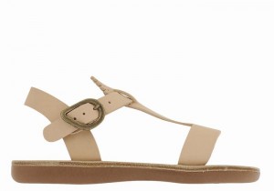 Ancient Greek Sandals Little Amber Soft Kids' Flat Sandals Beige | KSK6647KY