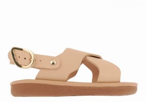 Ancient Greek Sandals Little Atokos Soft Kids' Casual Sandals Beige | OXB1483ID