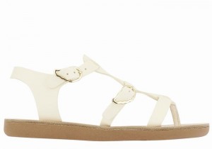 Ancient Greek Sandals Little Grace Kelly Soft Kids' Flat Sandals White | KXA868II