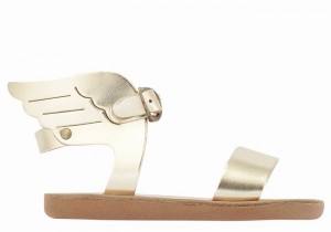 Ancient Greek Sandals Little Ikaria Soft Kids' Casual Sandals Gold White | OOE5733BZ