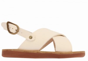 Ancient Greek Sandals Little Maria Soft Kids' Casual Sandals White | GXP9753AQ