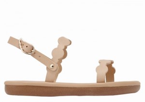 Ancient Greek Sandals Little Orion Soft Kids' Flat Sandals Beige | IMN4779VN