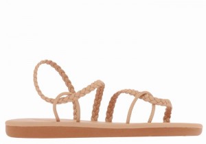 Ancient Greek Sandals Maya Women Braided Sandals Beige | NHA7216CY