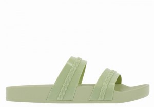 Ancient Greek Sandals Meli Women Slide Sandals Green | MTT6072PJ