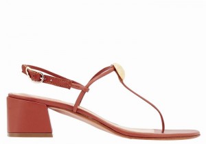 Ancient Greek Sandals Mistida Women Heeled Sandals Red | ZXE8991FN