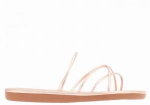 Ancient Greek Sandals Pu Women Slide Sandals Rose Gold | ESX4347WF