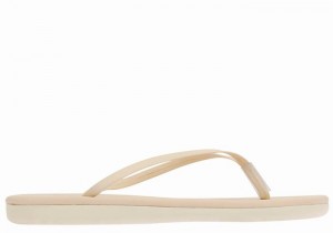 Ancient Greek Sandals Saionara Women Flip Flops White | TJW2156OQ