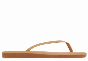 Ancient Greek Sandals Saionara Women Flip Flops Beige | AKI6367XA