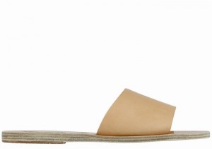 Ancient Greek Sandals Taygete Women Slide Sandals Beige | JSV2589SC