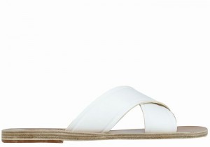 Ancient Greek Sandals Thais Women Slide Sandals White | MEF6358BH