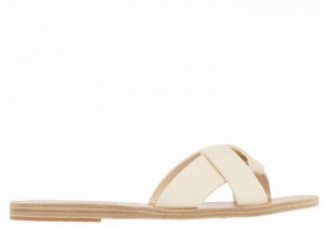 Ancient Greek Sandals Whitney Women Slide Sandals White | MDZ2513NT