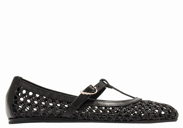 Ancient Greek Sandals Aerati Women Ballerina Black | NXK5857UZ