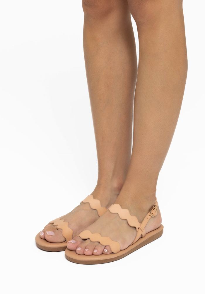 Ancient Greek Sandals Afros Women Back-Strap Sandals Beige | ZAS1066BL