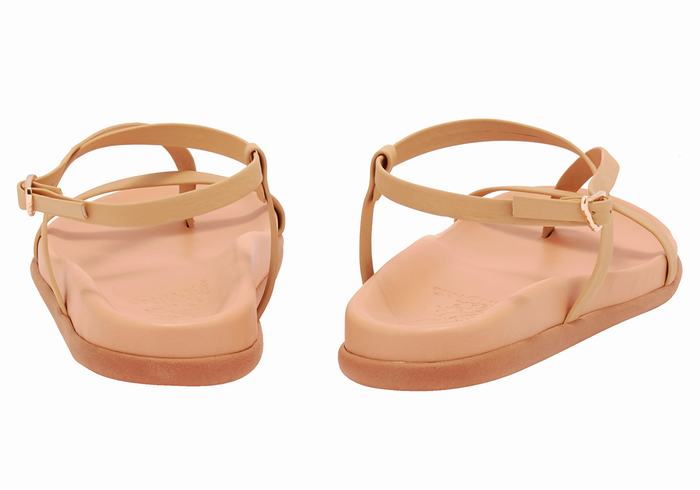 Ancient Greek Sandals Aimilia Women Back-Strap Sandals Beige | HAO10023HI