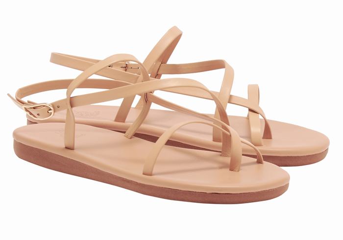 Ancient Greek Sandals Alethea Women Back-Strap Sandals Beige | UYM2713RS