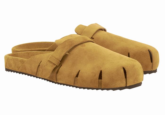 Ancient Greek Sandals Atlas Men Slippers Brown | GPV2429DF