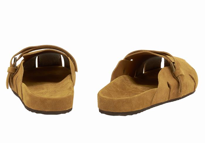 Ancient Greek Sandals Atlas Men Slippers Brown | GPV2429DF