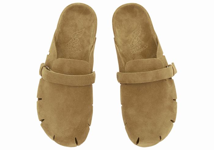 Ancient Greek Sandals Atlas Men Slippers Green | RMB3644ZB