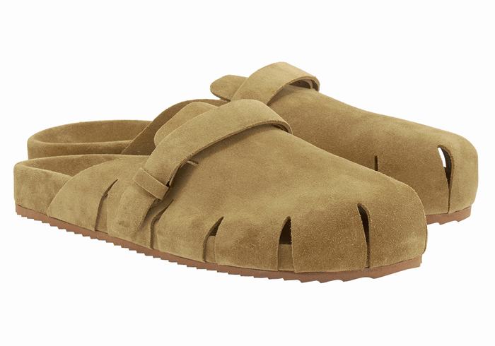 Ancient Greek Sandals Atlas Men Slippers Green | RMB3644ZB