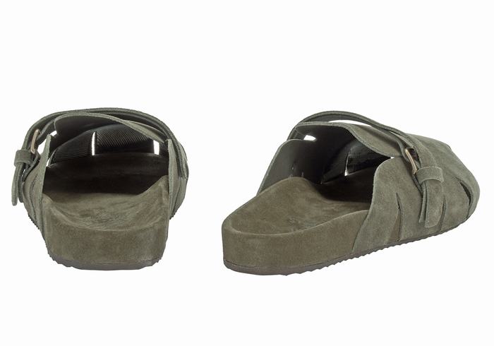 Ancient Greek Sandals Atlas Men Slippers Dark Green | ZUX9468FV