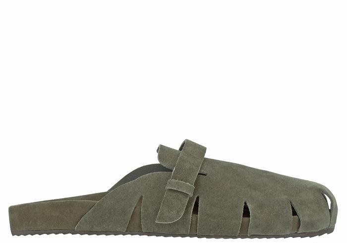 Ancient Greek Sandals Atlas Men Slippers Dark Green | ZUX9468FV