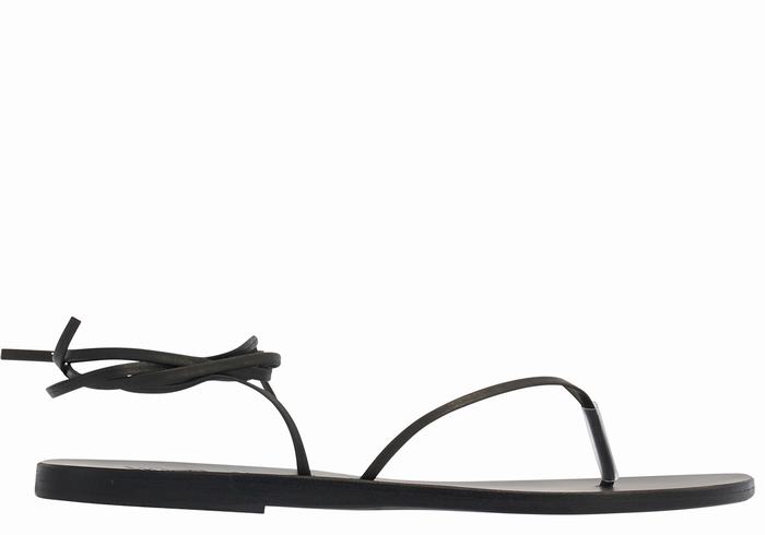 Ancient Greek Sandals Celia Women Gladiator Sandals Black | LET2124LY