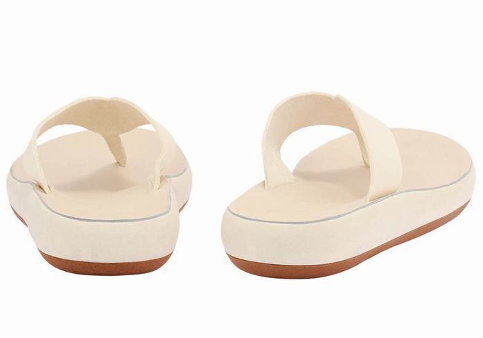 Ancient Greek Sandals Charys Comfort Women Flip Flops White | UCW792VX