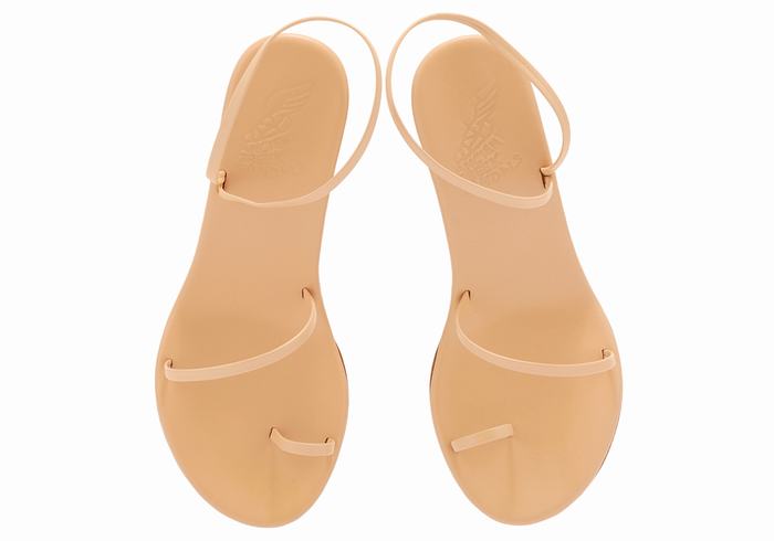 Ancient Greek Sandals Chora Mid Women Wedge Sandals Beige | NEP6836NV