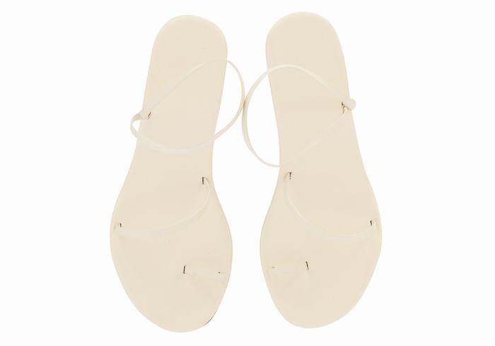 Ancient Greek Sandals Chora Mid Women Wedge Sandals White | CEV5597AV