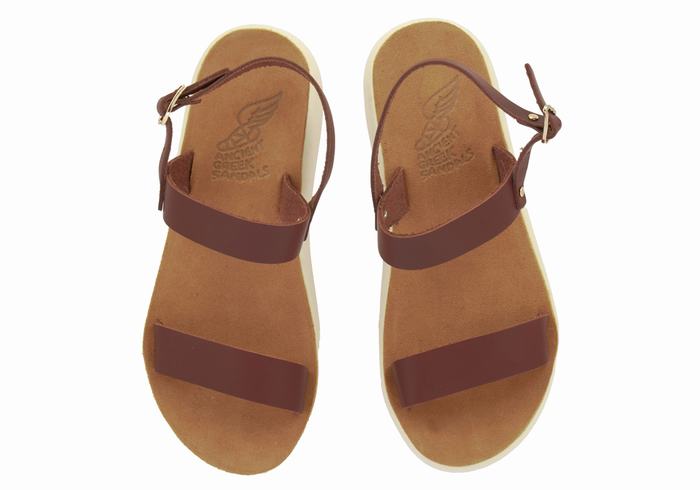 Ancient Greek Sandals Clio Comfort Women Casual Sandals Coffee | XVR8293IL