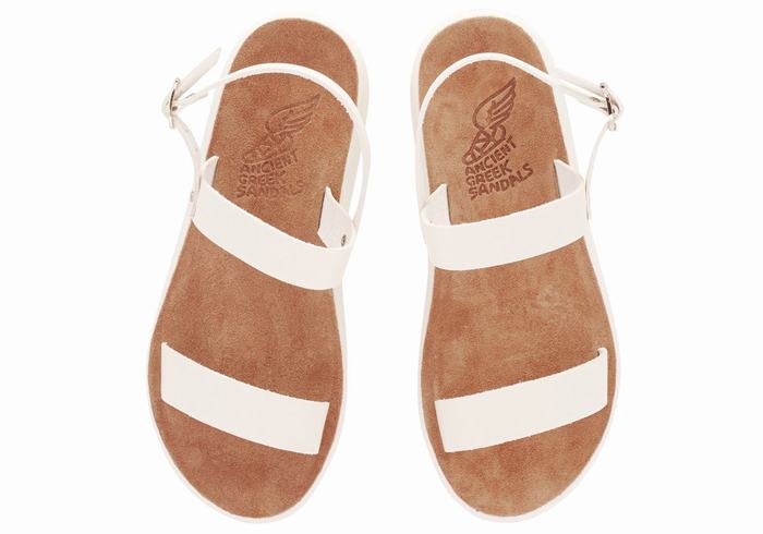 Ancient Greek Sandals Clio Comfort Women Casual Sandals White | WBV91100MO