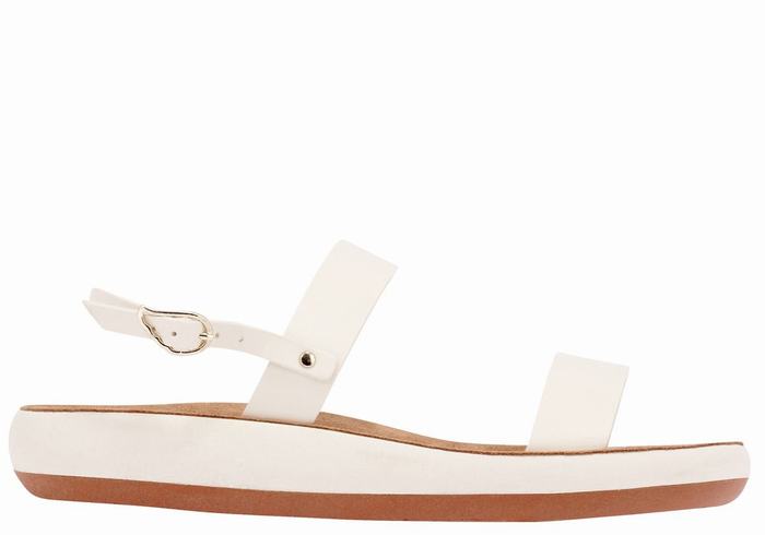 Ancient Greek Sandals Clio Comfort Women Casual Sandals White | WBV91100MO